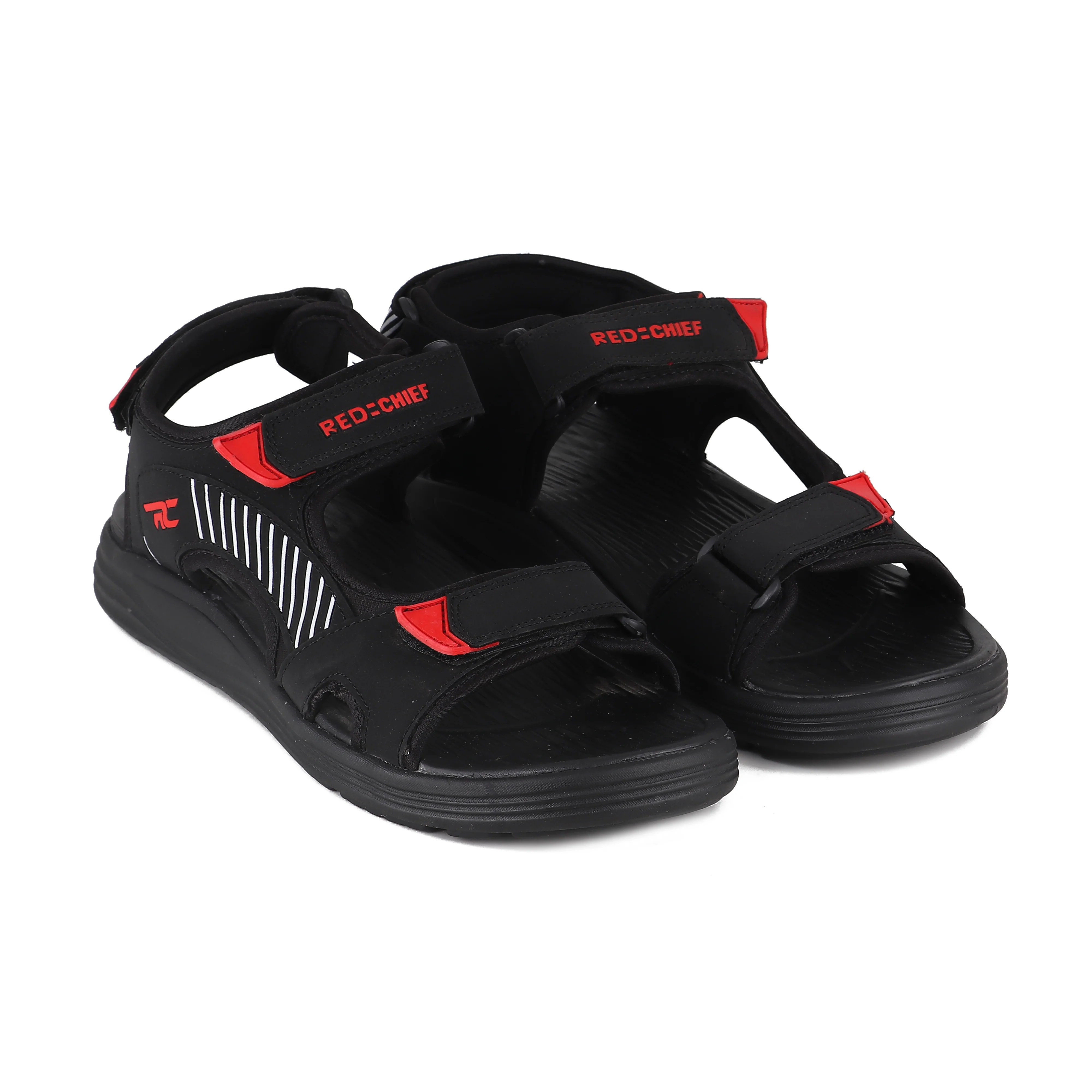Red Chief Blk-Red Sandal for Men SM801 245 - Image 3