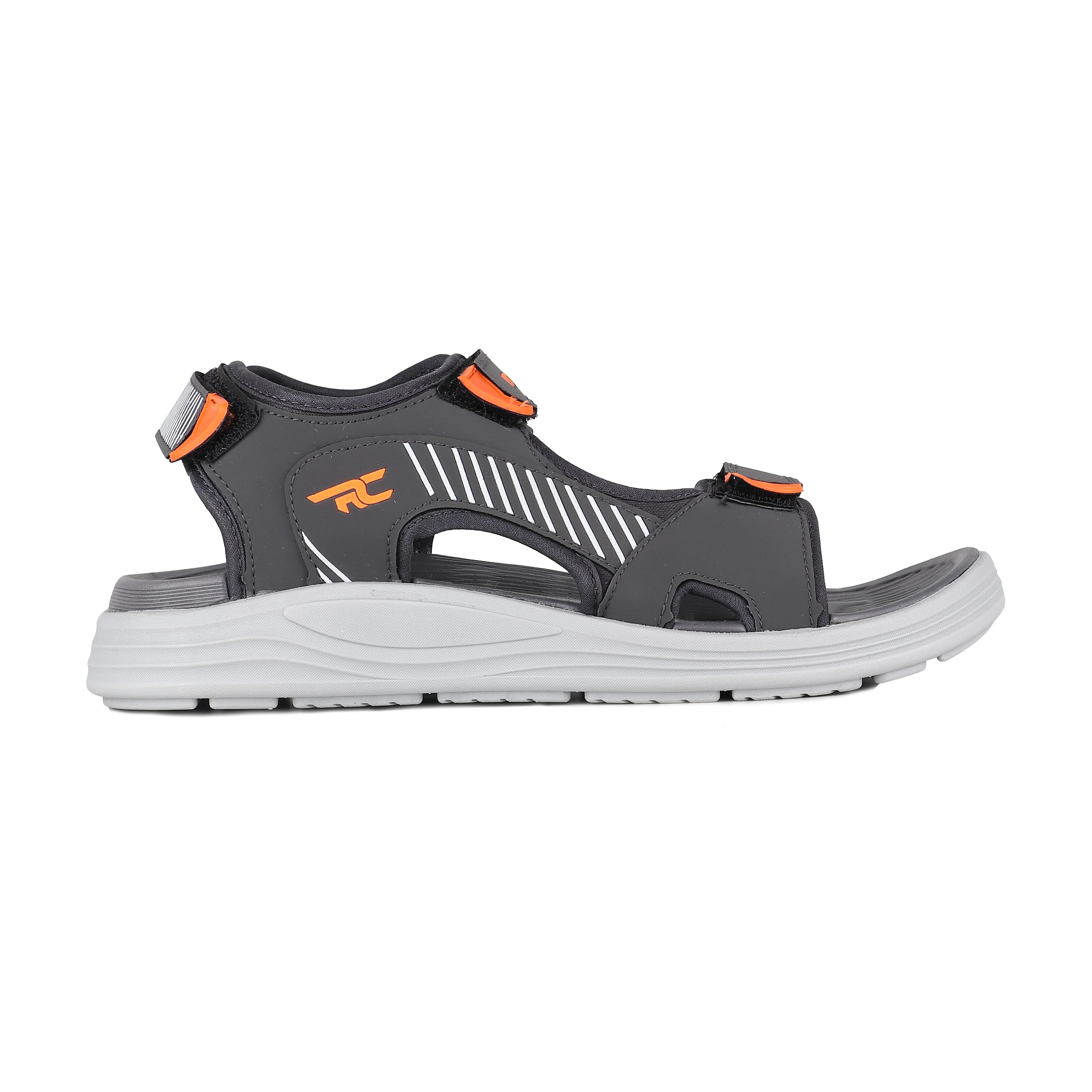 Red Chief Black-Grey Sandal for Men SM801 C1336