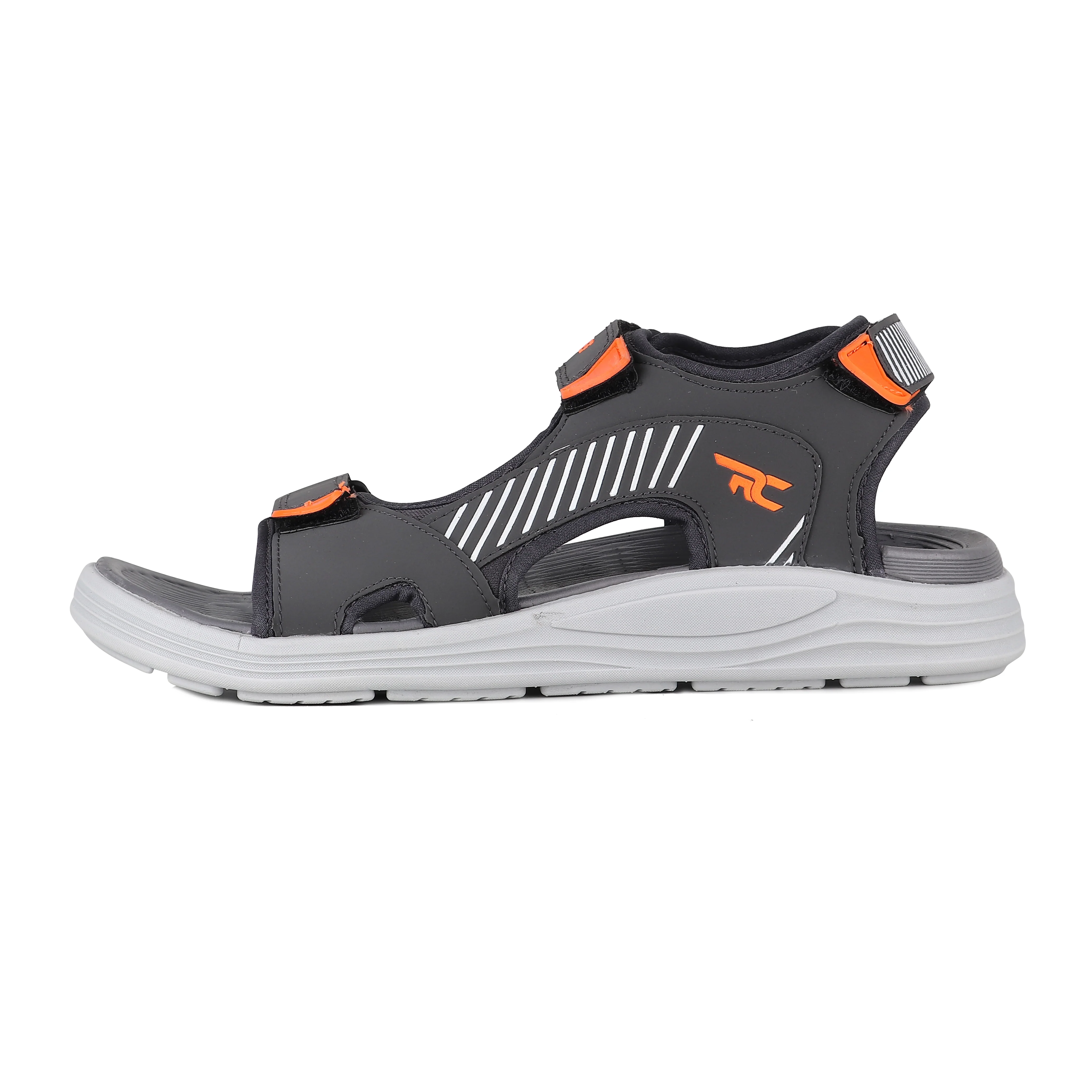 Red Chief Black-Grey Sandal for Men SM801 C1336 - Image 3
