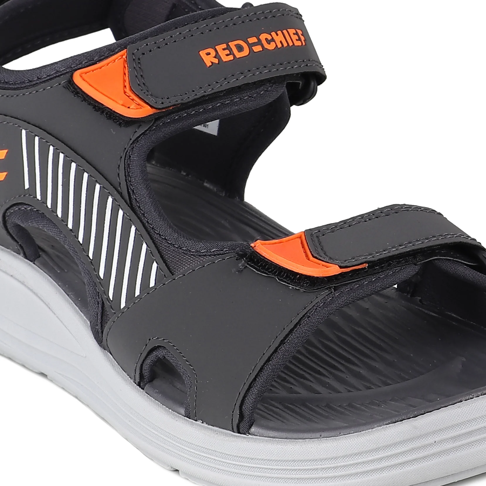 Red Chief Black-Grey Sandal for Men SM801 C1336 - Image 6
