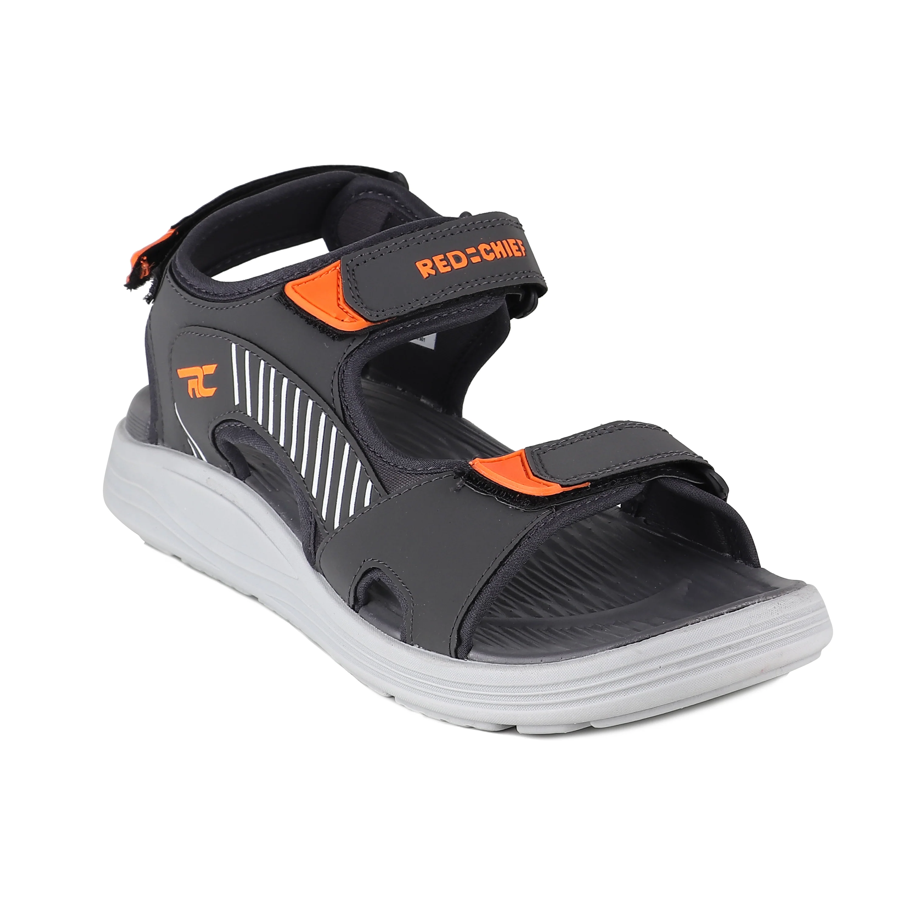 Red Chief Black-Grey Sandal for Men SM801 C1336 - Image 7