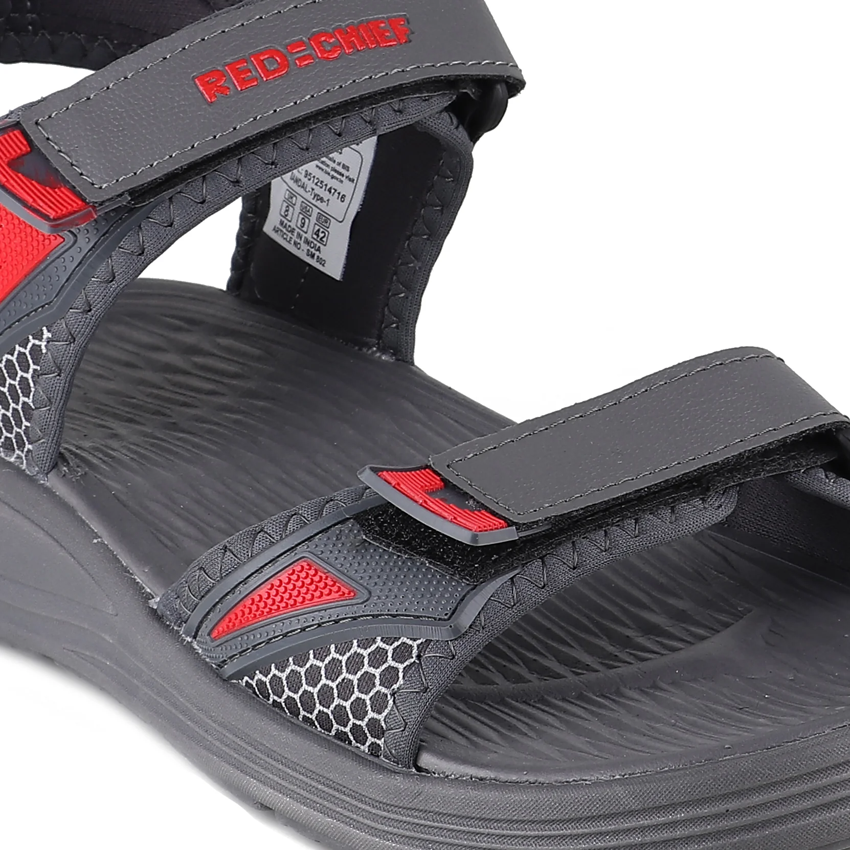 Red Chief Grey Sandal for Men SM802 174 - Image 6