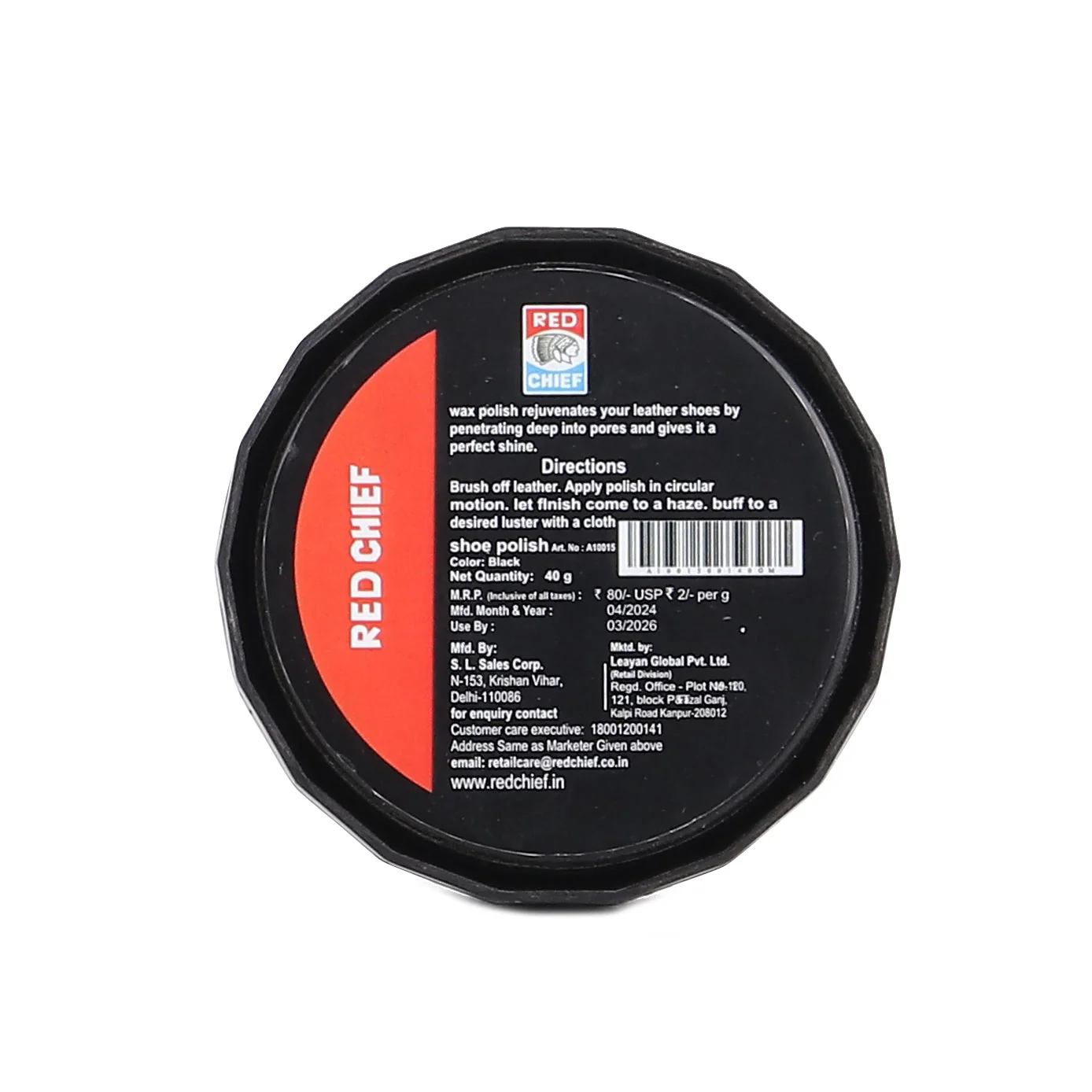 Red Chief Black Shoe Polish for Men A10015 001 - Image 4