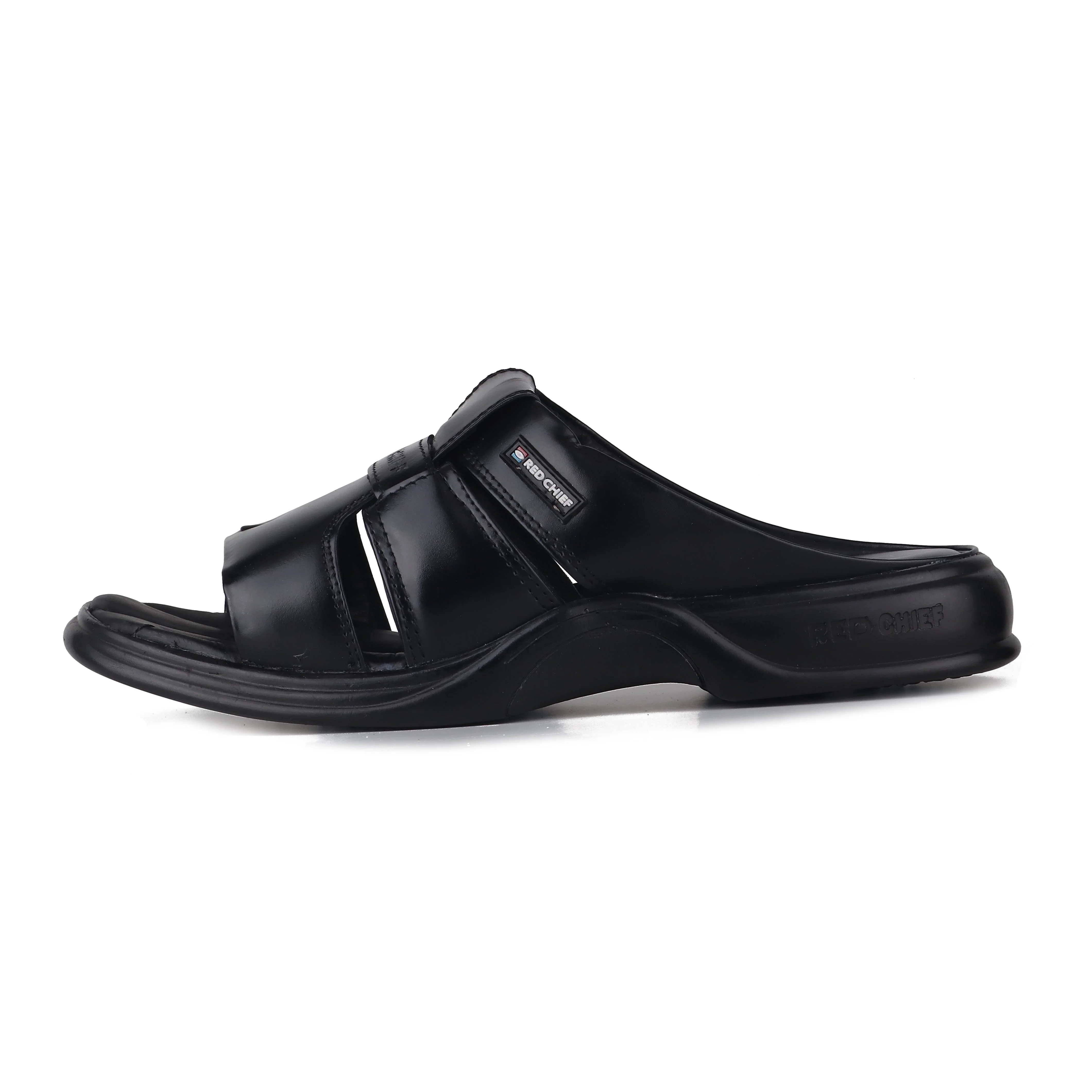 Red Chief Black Leather Formal Slipper For Men Rc0216 001 - Image 4