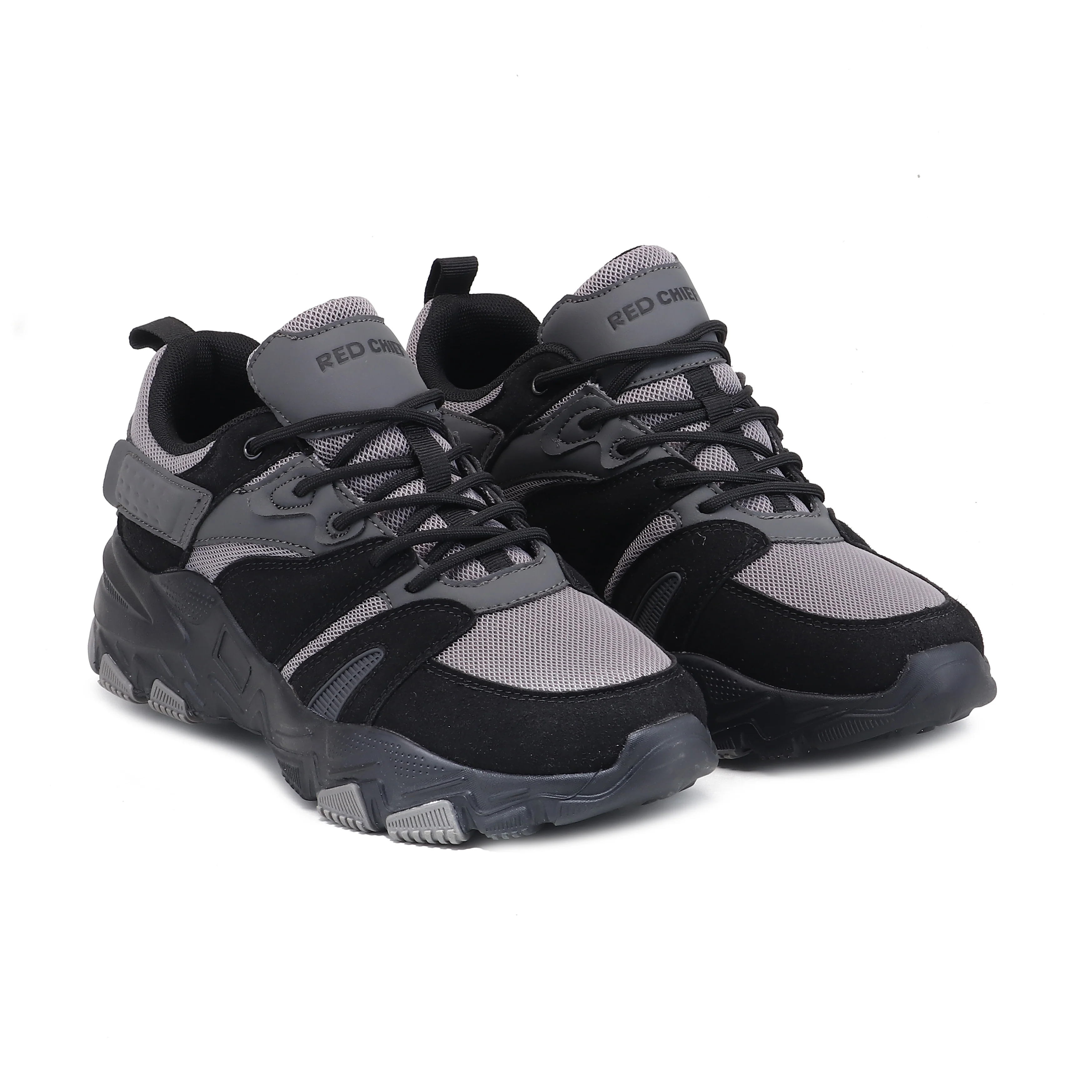 Red Chief Sports Black-Grey Sneaker for Men C6016 F020 - Image 4