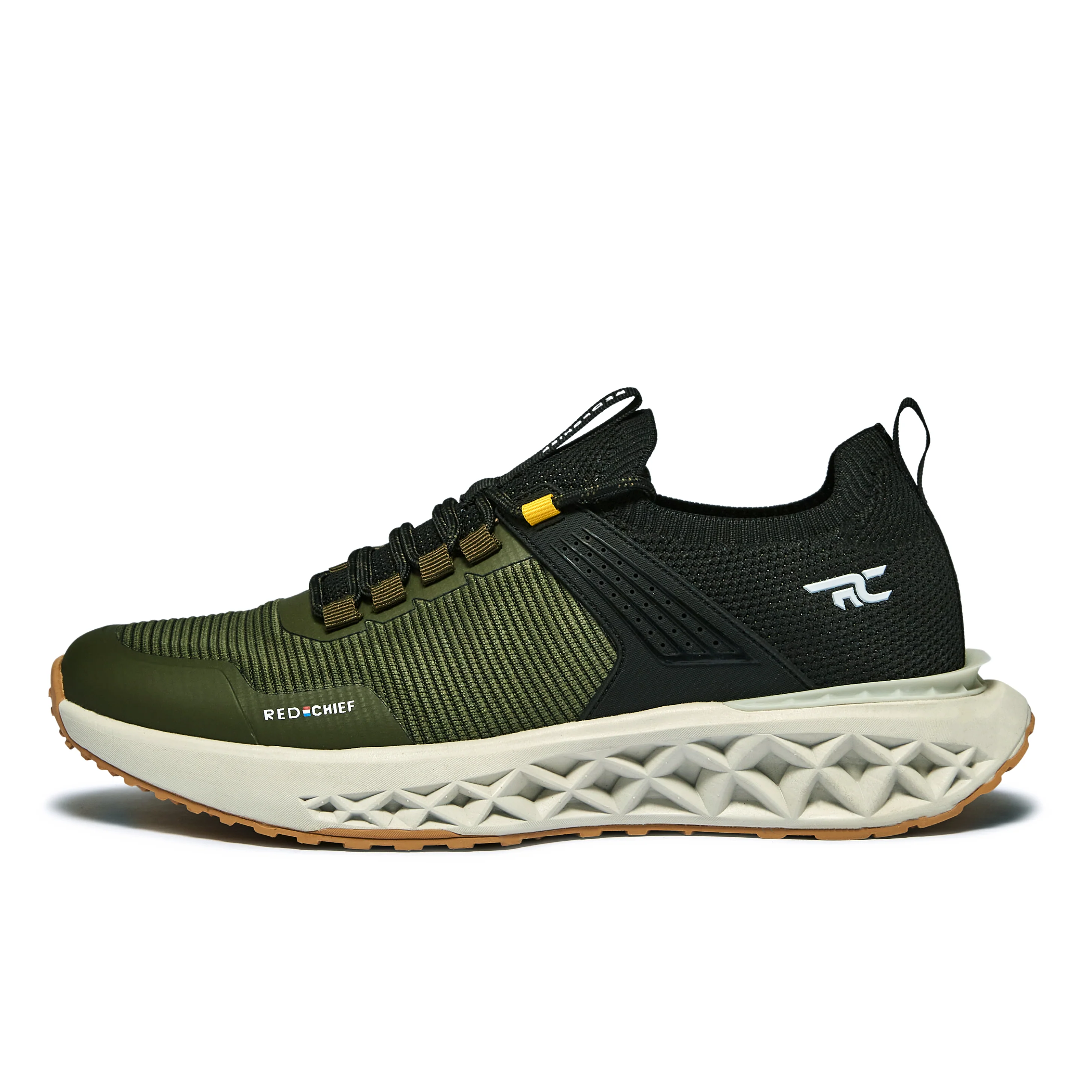Red Chief Sports Black-Olive Walking Shoes for Men W7014 F022 - Image 3