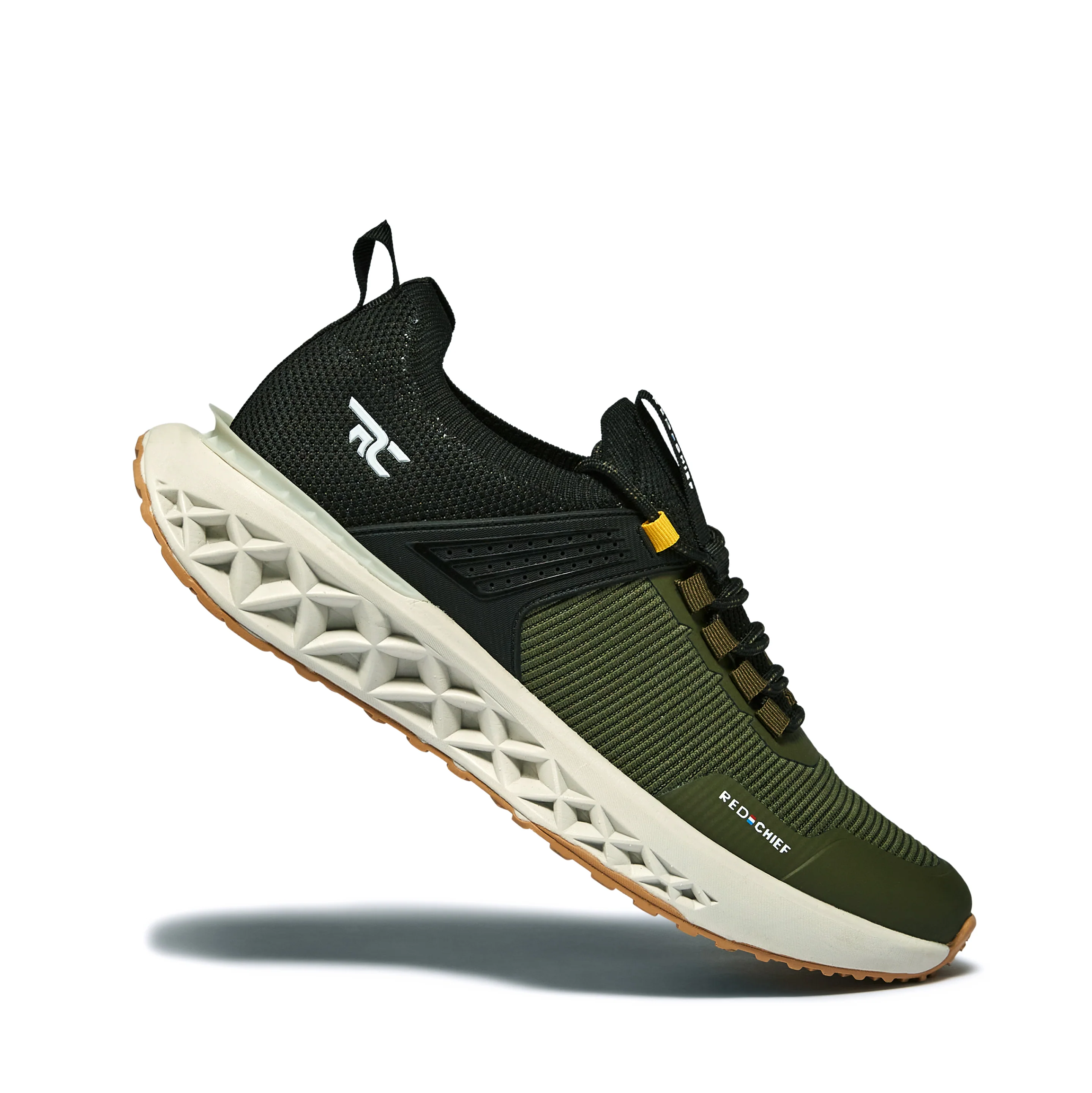 Red Chief Sports Black-Olive Walking Shoes for Men W7014 F022 - Image 4
