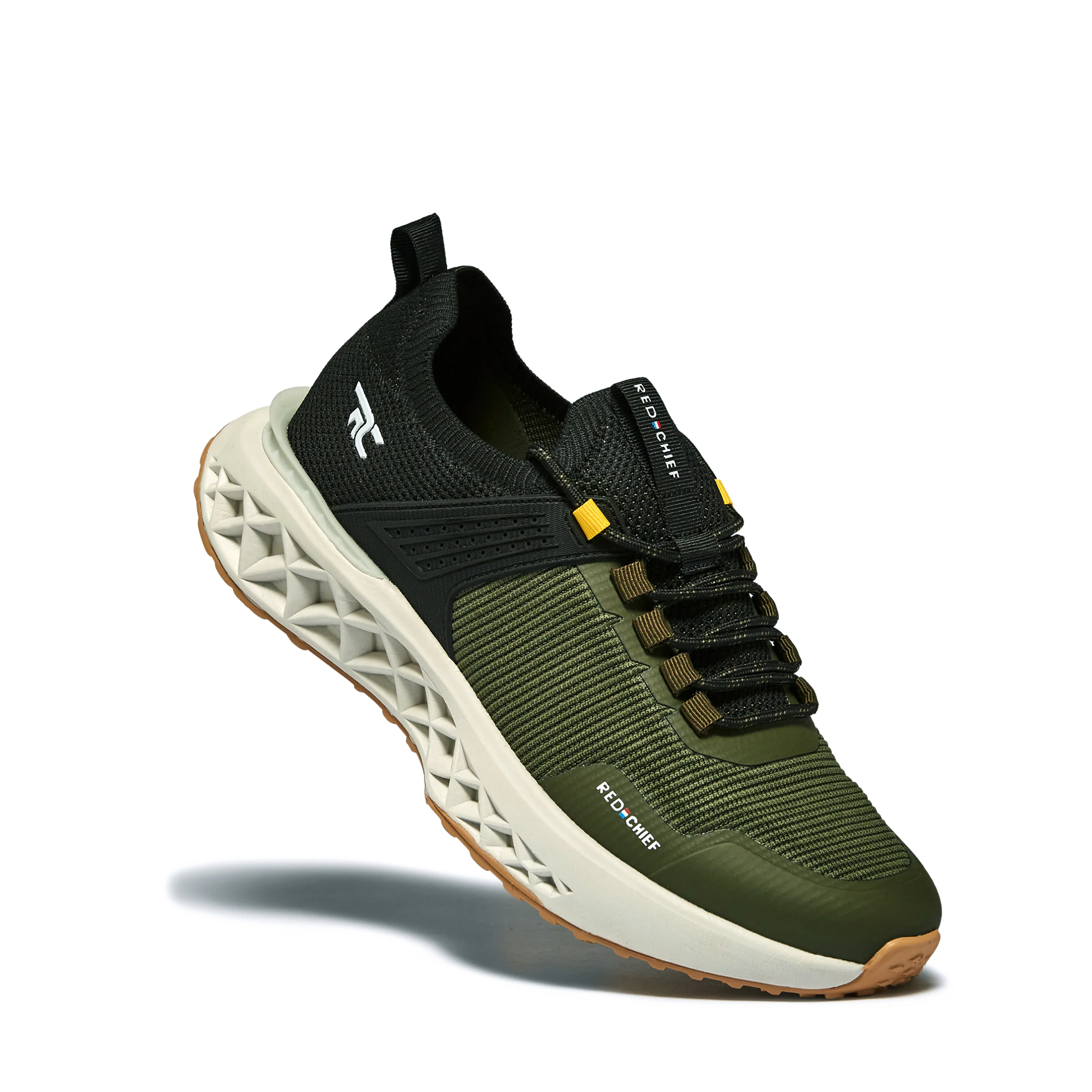 Red Chief Sports Black-Olive Walking Shoes for Men W7014 F022 - Image 5