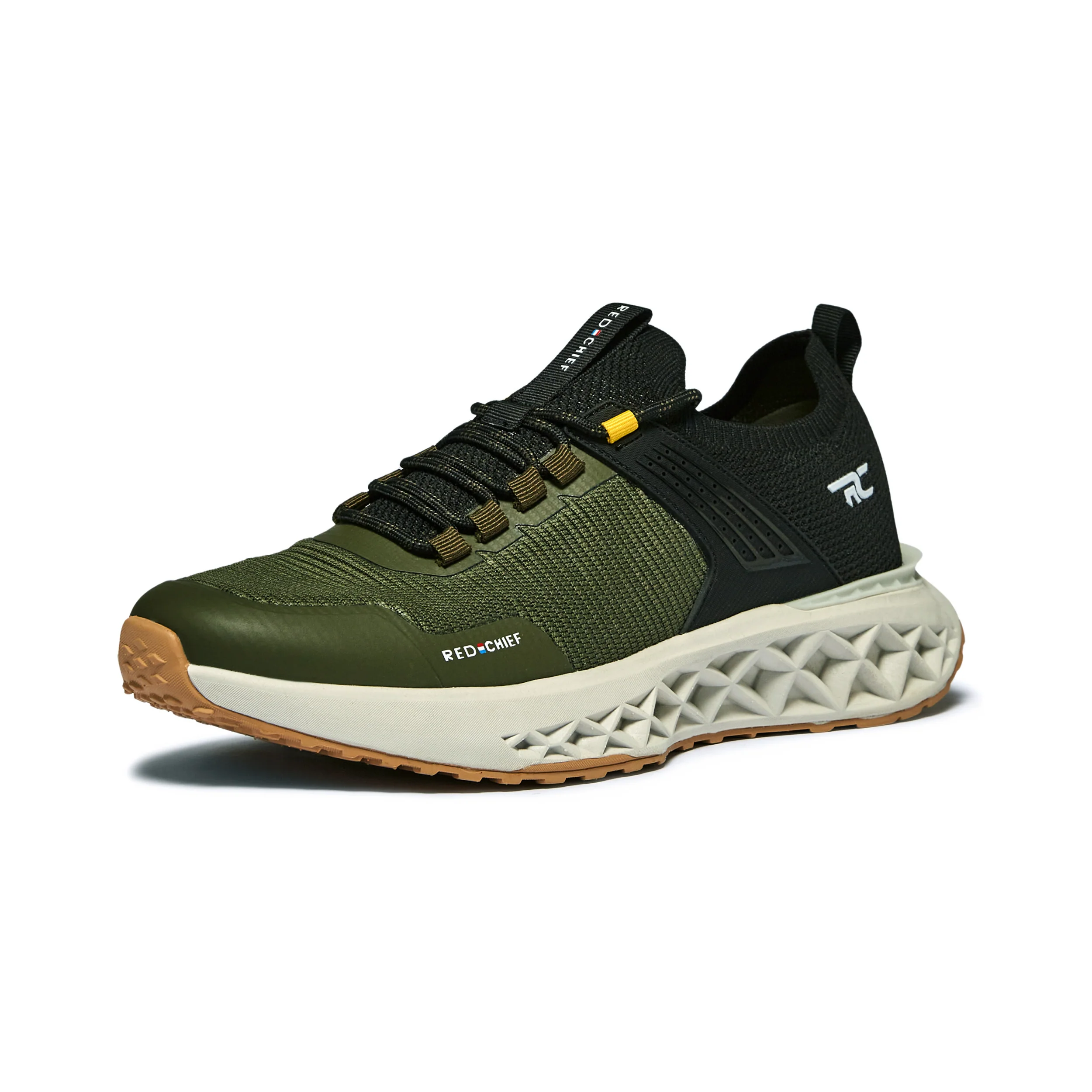 Red Chief Sports Black-Olive Walking Shoes for Men W7014 F022 - Image 6