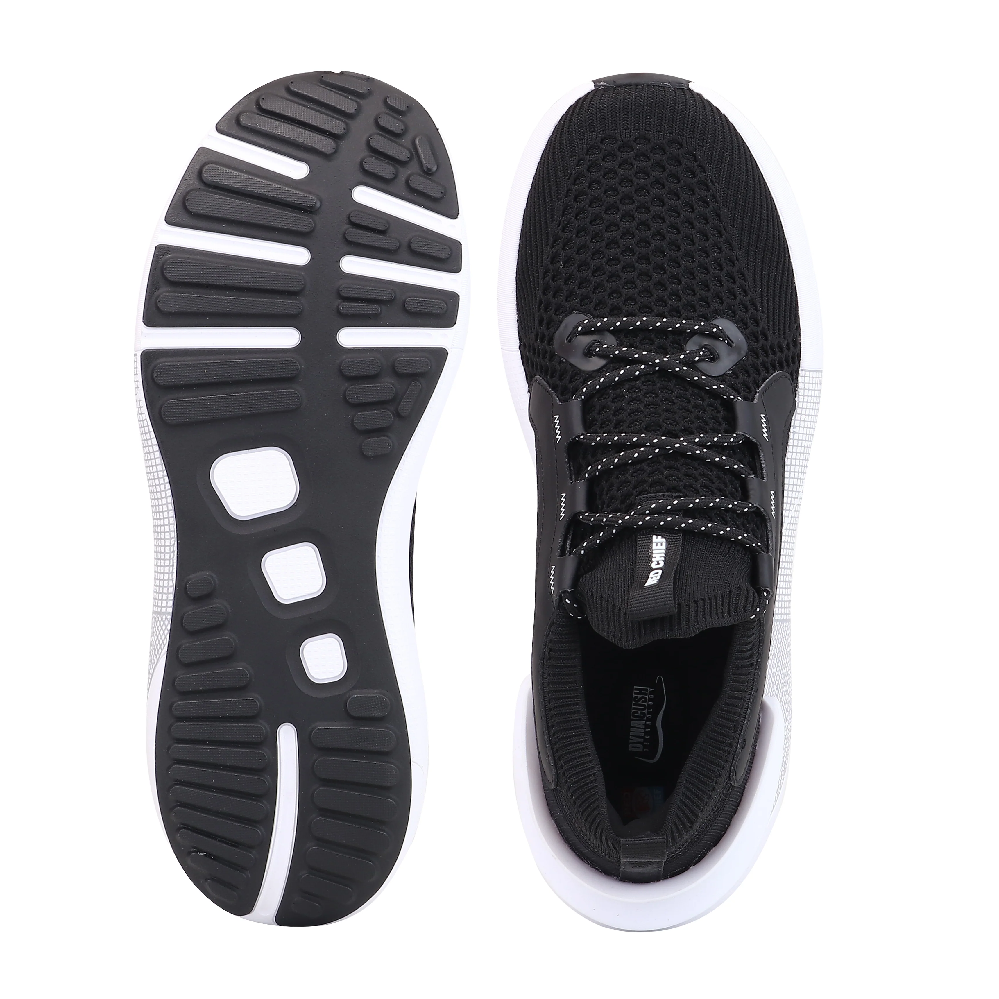 Red Chief Sports Black & White Walking Shoes for Men W7021 F013 - Image 9