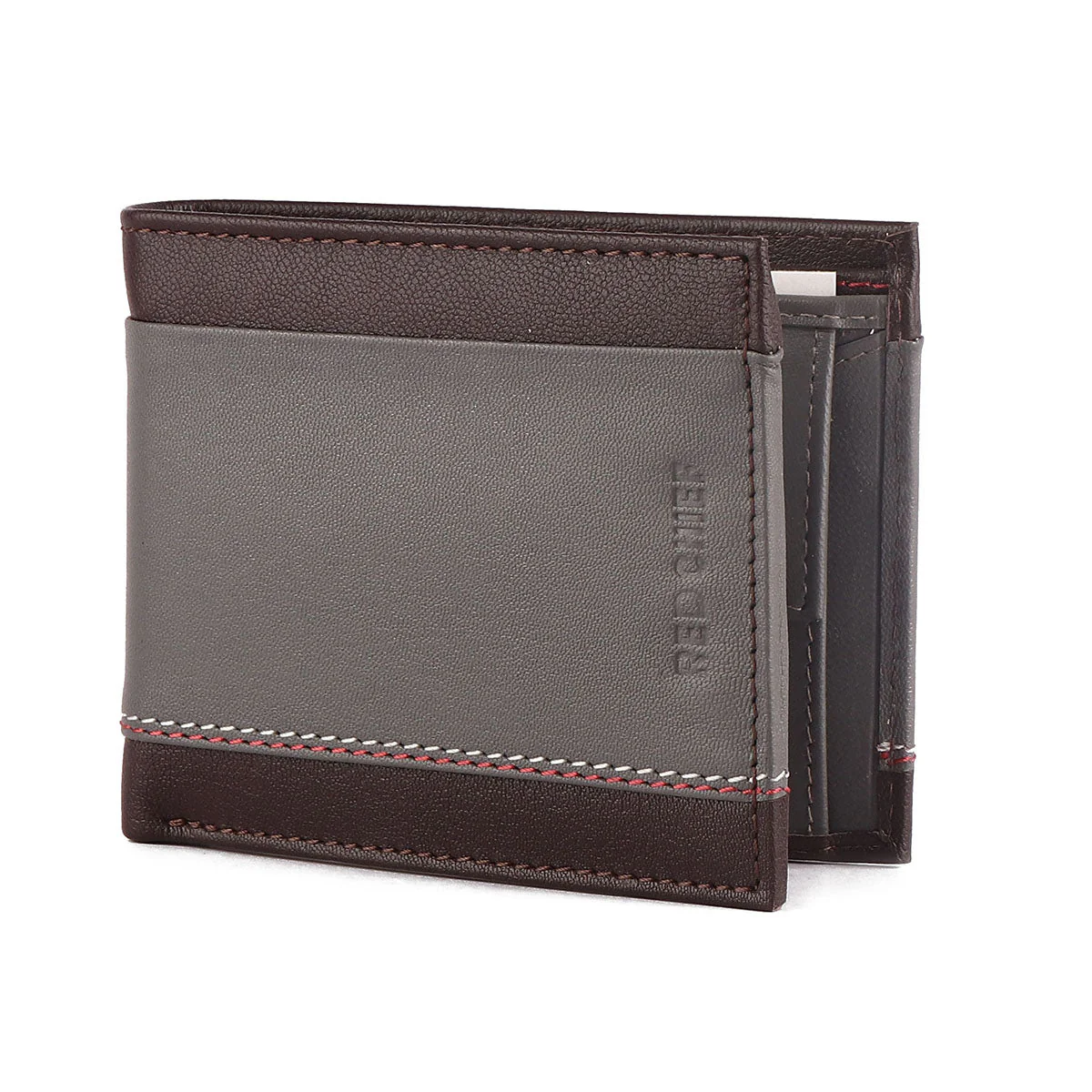 Red Chief Brown Grey Wallet for Men A90122 1250