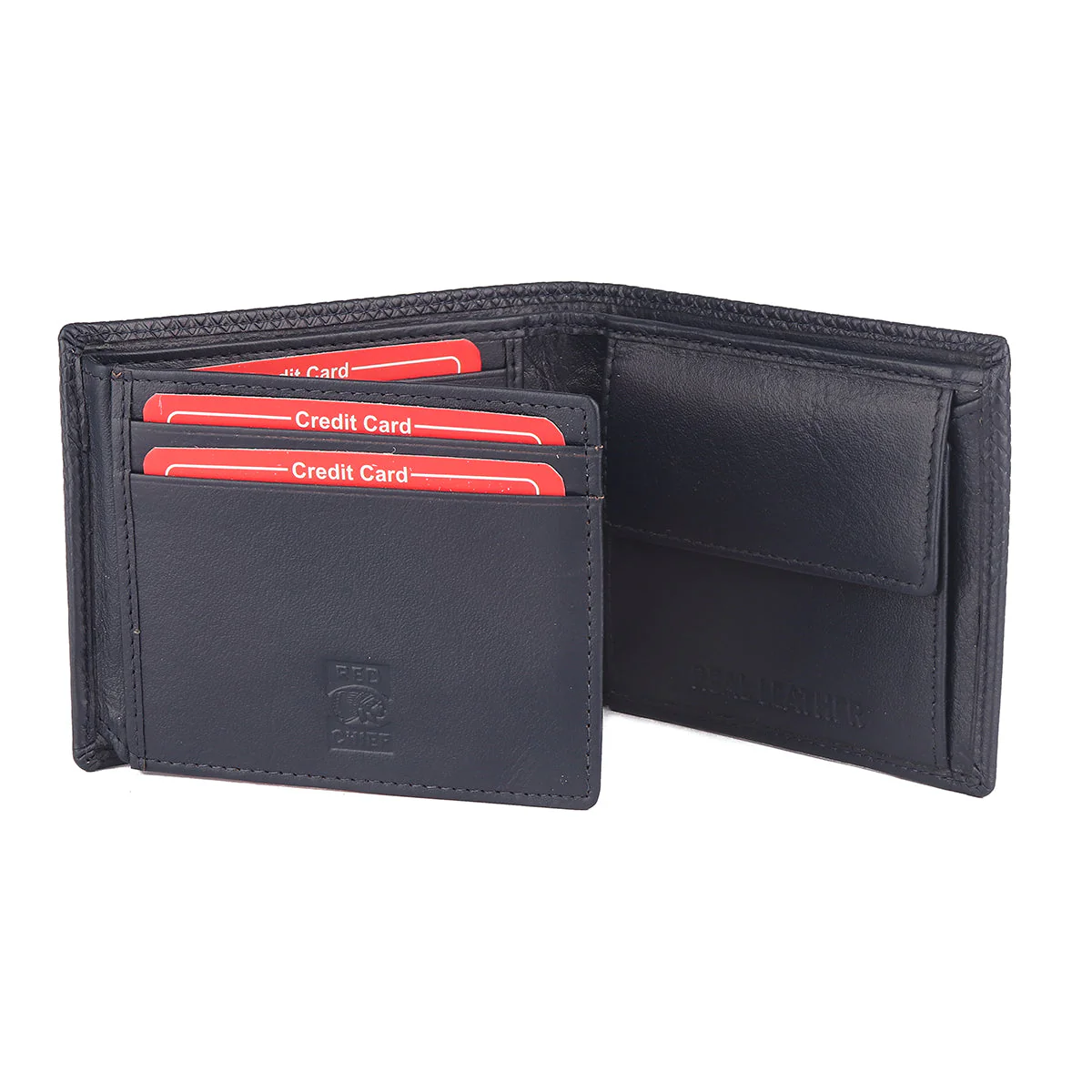 Red Chief Blue Wallet for Men A90145 002 - Image 3